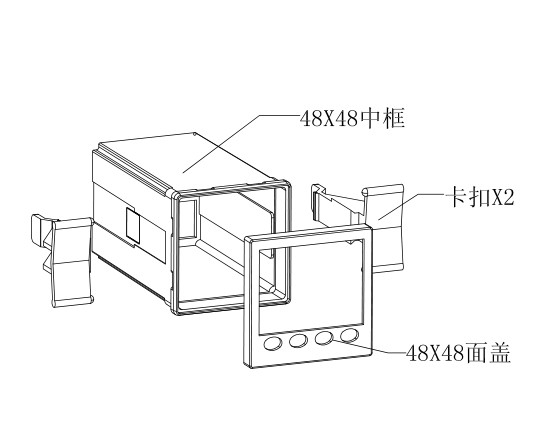 （48方型）多功能多功能仪表壳 仪表塑料外壳